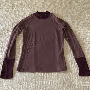 Oiselle Wool Colorblock Long Sleeve - Plum